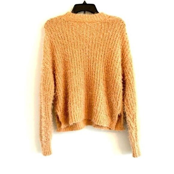 Freshman Juniors Pointelle Mock-Neck Sweater,medium Color, pullover - Picture 7 of 8